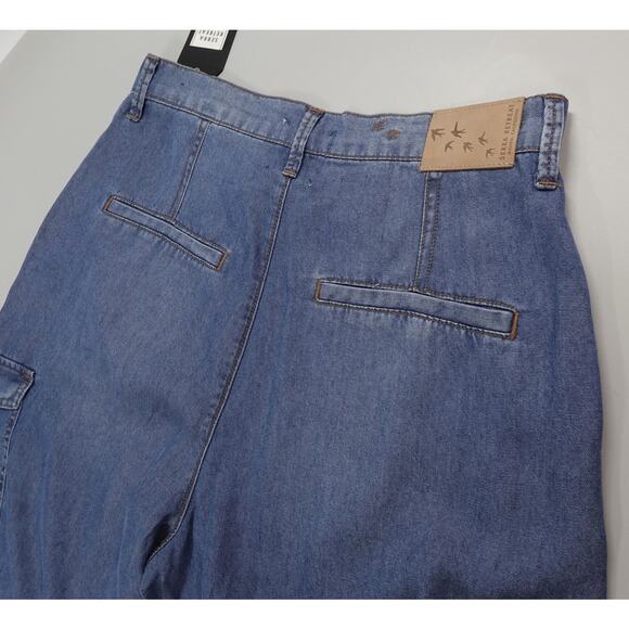 Womens Cargo Joggers Pants 2 High-Rise Lyocell Crop Lightweight Comfy - Picture 11 of 16